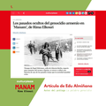 MANAM en CULTURPLAZA (Artículo de EDU ALMIÑANA) - Los pasados ocultos del genocidio armenio en ‘Manam’, de Rima Elkouri 